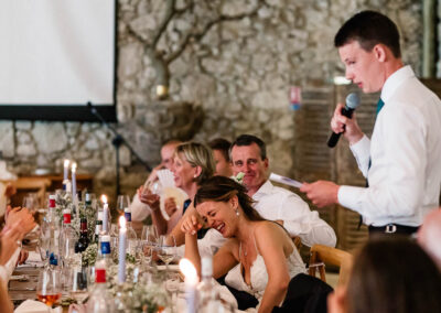 Discours pendant la soirée de noce au Château de Malliac