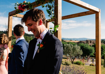 Arrivée de la mariée, cérémonie laïque au Clos du Tuilier